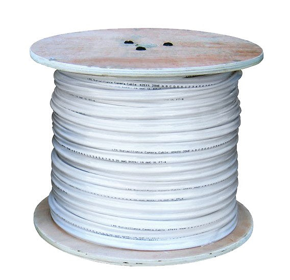 Siamese Coaxial Cable (White) 500 ft (Model: IQLTAC2030W Item#10302)